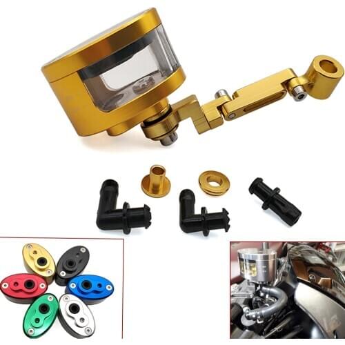 Universal CNC Motorcycle Brake Fluid oil Reservoir Cup tank +support bracket For Gas Gas ec 250 EC300 TC125 TE125 gasgas ec 250