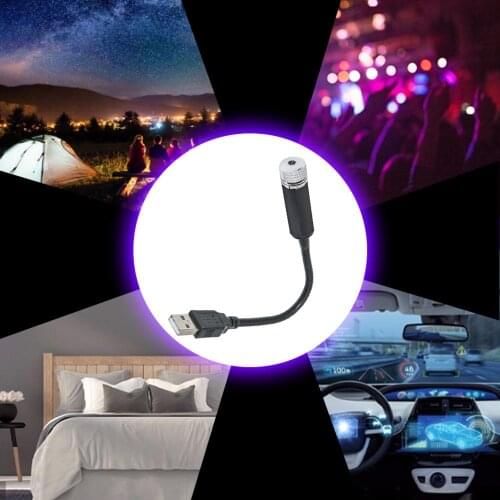 USB Car Roof Atmosphere Star Sky Lamp Ambient Star Light 360° Rotation Adjustable Multiple Lighting Effects Lighting Decoration