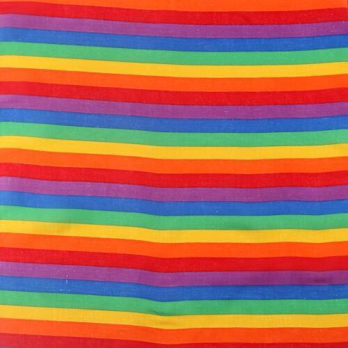 WINFOX New Fashion Cotton Guy Rainbow Striped Bandana For Women Mens