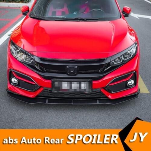 For Honda Civic Hatchback Body kit spoiler 2020-2021 Civic 2DK ABS Rear lip rear spoiler front Bumper Diffuser Bumpers Protector