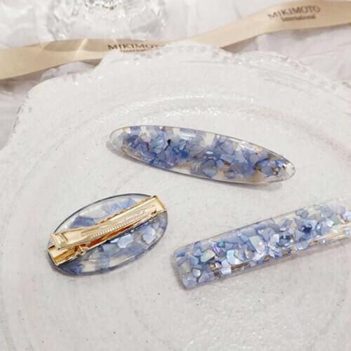 Retro Hairpins Barrette Hair Fashion Accessories Vintage Acrylic Women Oval Clips