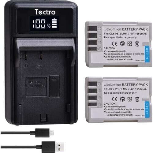 2pc PS-BLM5 BLM-5 PSBLM5 Li-ion Battery Pack +LED Charger for Olympus C-8080 C-7070 C-5060 E1 E500 E330 E3 E520 E510 E300 Camera