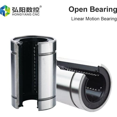 1pcs CNC Milling Machine Open Linear Sliding Bearing LM16UU LM20UU LM25UU -OP Guide Rail Linear Bearing Bushing Slider