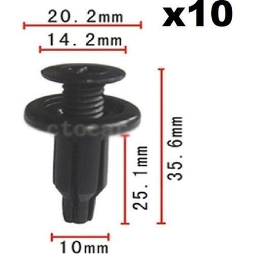 10pcs OEM Front/Rear Bumper PushType Retainer Clips Rivet For Honda For Odyssey/Accord 91502-SP0-003 Bumper arm fixed buckle