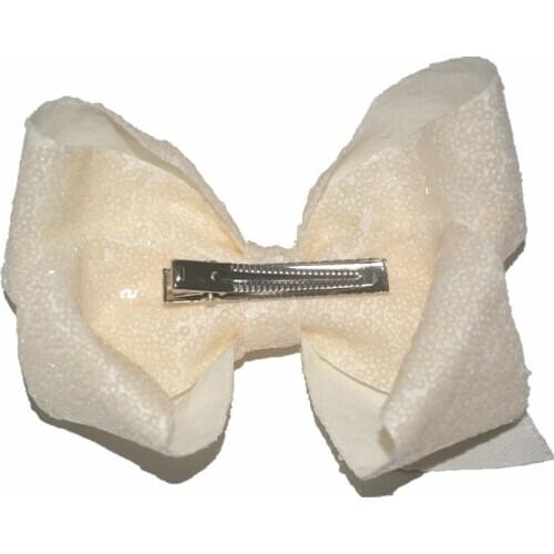 5pcs / lot , 6inch big sequin bow Compound bowknot hair clip for hair accessories headwear bow 20 color