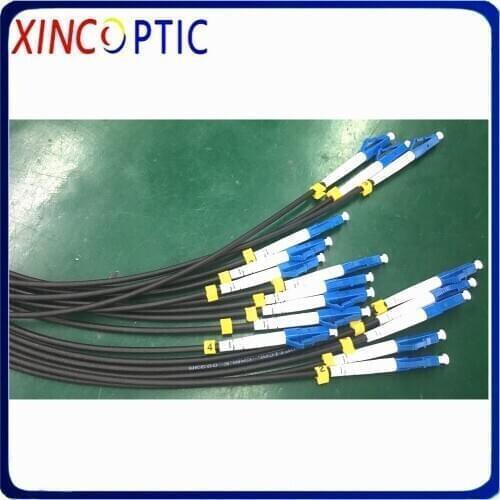 8core 150meters Single Mode Armored Patch Cord 8 core 150M SM G652D/G657A PVC Jacket SC LC FC 8 fiber Optical Fiber Jumper Cable
