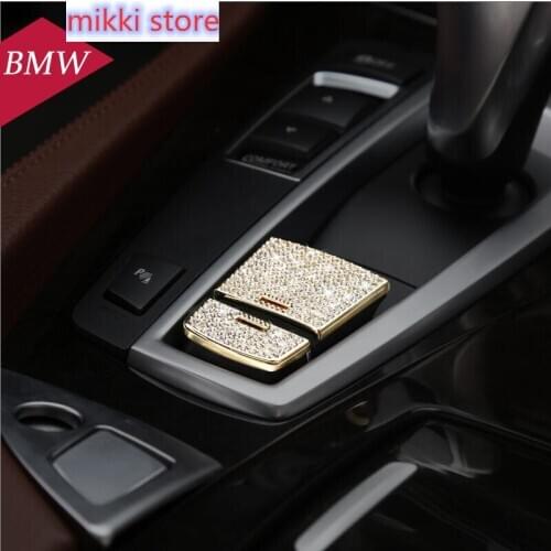 Car Styling Electronic hand brake button decoration cover sticker For BMW 5 6 7 Series X3 X4 X5 X6 F01 F10 F25 F26 F12 F15 F16