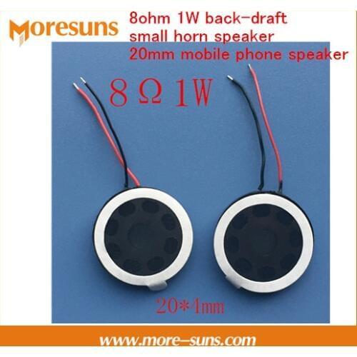 Free Ship 100pcs/lot 8ohm 1W back-draft radar horn small horn speaker phone speaker diameter 20mm mobile phone speaker