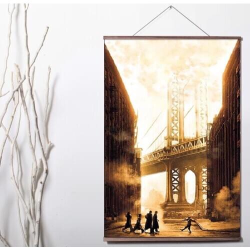 More Style Choose Once Upon a Time in America Movie Art Print canvas Poster Canvas Scroll Painting with wood