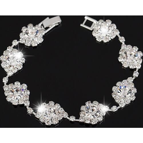 2015 New Arrival Wholesale Bracelet Gold/Silver Plated Element Austrian Crystal Bracelets Women Jewelry B031