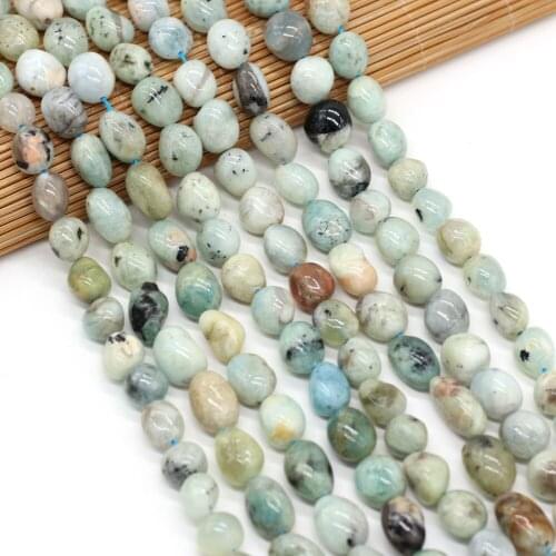 Natural Aquamarine Stone String Beads for Women Jewelry Making DIY Bracelet Necklace Earrings Accessories Size 10-12mm