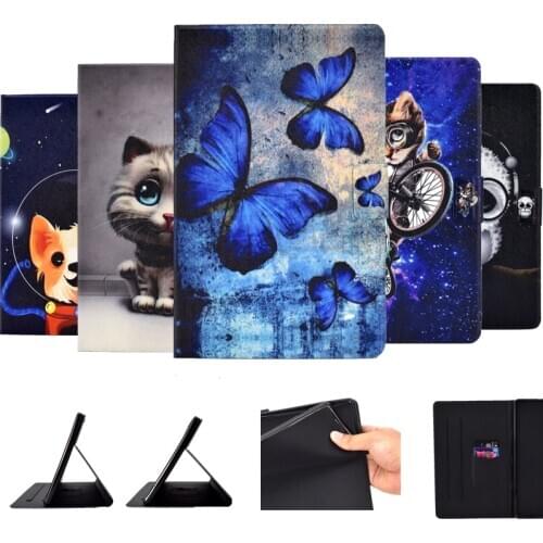 Case for Samsung Galaxy Tab A 8.0 SM T380 T385 2017 New 8" Cover Free shipping PU Leather Smart Stand Cute Cartoon Painted case