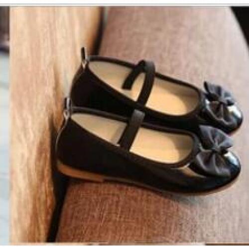 PU Leather Bow Kids Shoes For Girl Princess Party Wedding Dance Baby Girl Shoes For Children Pink Shoes Spring Summer