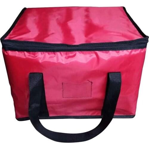 Oxford Cloth Portable Large Capacity Zipper Ergonomic Folding Thermal Insulated Pizza Delivery Bag Food Storage Lightweight