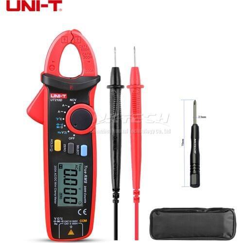 UNI-T Digital Clamp Meter UT210D UT210E UT210C UT210B UT210A True RMS Auto Range AC DC 200A Capacitance Temperature Frequency