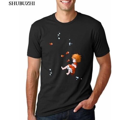 GOLDFISH BY THE SEA UNISEX T-SHIRT | Ponyo, Miyazaki, Studio Ghibli Quality T Shirts Men Printing Short Sleeve O Neck Tshirt