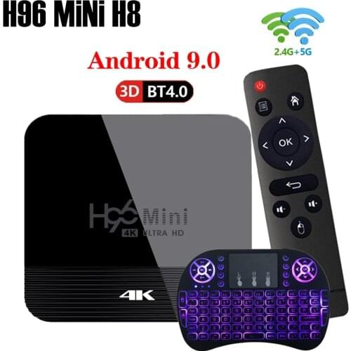 H96 Mini H8 Android 9. 0 tv box 2GB 16GB RK3228A Quad Core Wifi BT4.0 4K Google Play Smart tv Media Player Android box