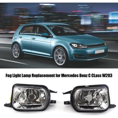 Left&Right Fog Light Lamp 2158200556/2158200656 Replacement for Mercedes Benz C CLass W203 2001-2007