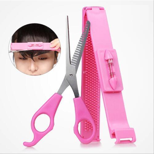 Women Girl Fashion Clipper Fringe Hair Cutting Guide Layer Bang Level Ruler Tool