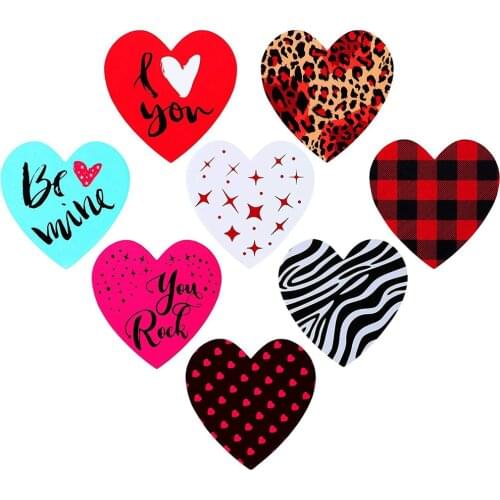 50-500pcs heart Love Packaging Sticker Thank you Scrapbooking Label Washi Stickers Festival Birthday Gift Decorations