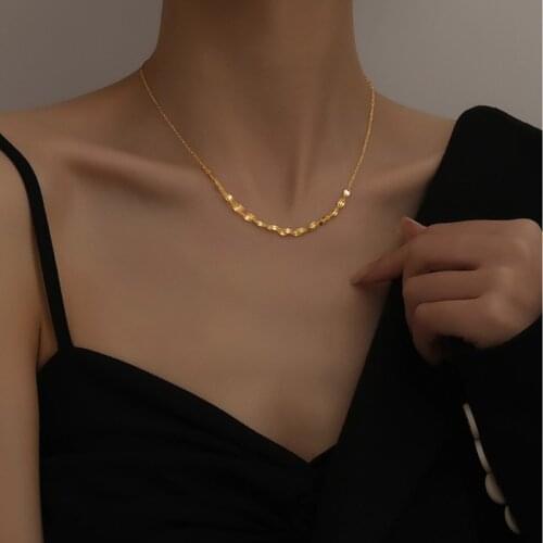 Stainless Steel Womens Gold Silver Color Beads Flat Chain Choker Tassels Stars Cross Butterfly Pendant Necklaces Banquet Jewelry