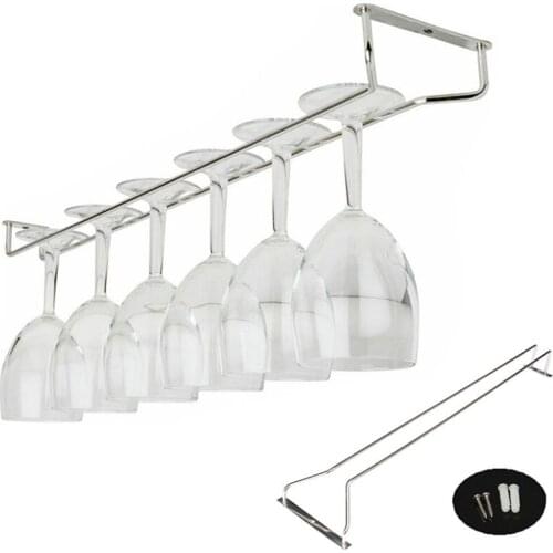 New 27/35/55cm Wine Glass Kitchen Under Fixing Wall Rack Holders Hanger Cup Holder Bar Tools