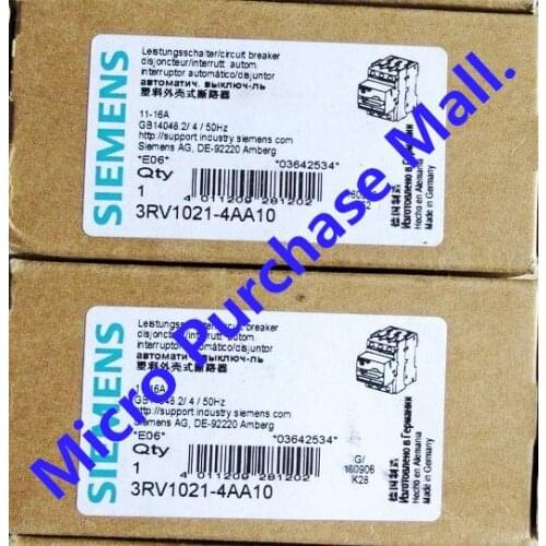 New Ones Contactor 3RV1021-4AA10 3RV1021-4DA10 3RV1021-4BA10 3RV1021-1KA10 3RV1021-4AA15 3RV1021-1KA15
