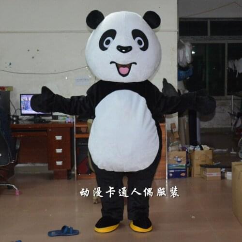 Plush Panda Mascot Costumes Walking Cartoon Apparel Birthday Party Advertising Carnival Halloween Xmas Easter Festival