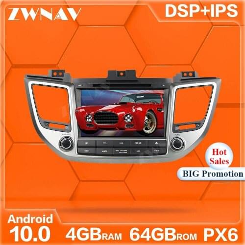 PX6 Android 10 Car Multimedia Player For Hyundai Tucson IX35 2014 2015 2016-2018 car GPS Navigation Audio Radio stereo head unit