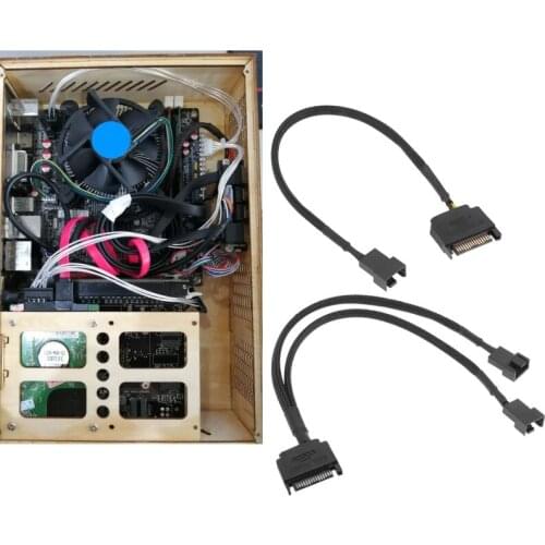 SATA 15 Pin to 3 Pin/4 Pin Laptop Motherboard CPU Fan Extension Cable Adapter Dropship