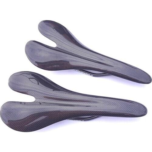 No brand logo bicycle saddle full carbon fiber road bike saddle mountain bicycle seat cushion cycling parts men women saddle