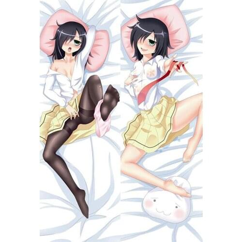 Sexy Girl Japanese Cosplay Anime WataMote Tomoko Kuroki Throw Otaku Dakimakura Gifts Bedding Hugging Body Pillow Case 150x50 CM