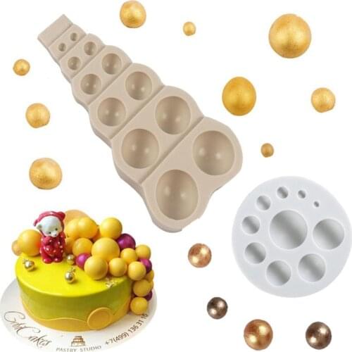 Silicone Cake Model Chocolate Fudge Mold Large Small Multi Size Pearl Ball Shape DIY Baking Kitchen Baking Cake Decoration Tool