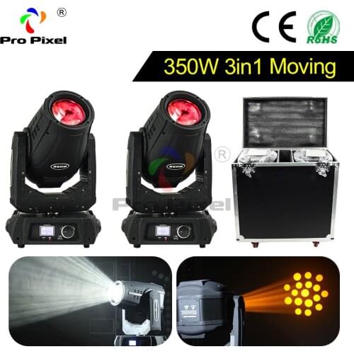 Led BSW 350W 17R Moving Head Light Beam Spot Wash 3in1 Stage Light Led Dmx Control Dj Light For Disco Bar 2pcs With Flight Case