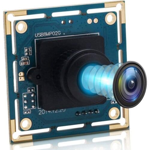 ELP 180 degree fisheye lens 8MP 3264X2448 4K Industrial Camera with Sony IMX179 Sensor