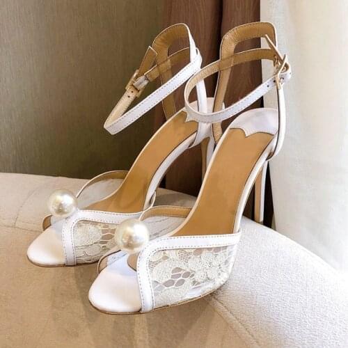 Sapato feminino wedding shoes bride Sandals Crystal strappy high heels sexy party elegant escarpin ladies pumps shoes woman