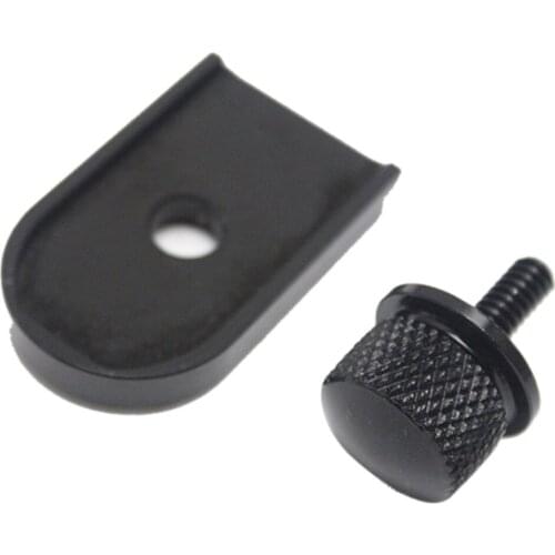 1/4inch-20 Universal Thread Billet Alloy Rear Fender Seat Bolt Tap Screw Mount Cover Set for Most Motorcycles (Black)