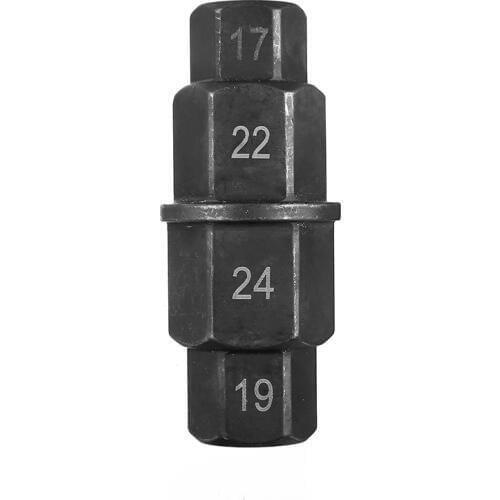 1pc 17 19 22 24mm Front Wheel Repair Wrench Mini Motorcycle Hub Axle Socket Adapter Bike Spindle Hand Driver Repair Tool