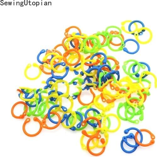 100PCS Mixed Plastic Mark Round Marking Circles Crochet Stitch DIY Craft Tool Knitting Marker Marking Ring Sewing Accessories