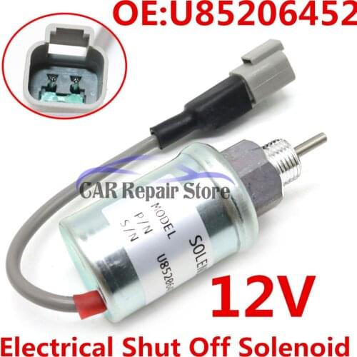 12V Electrical Shut Off Solenoid U85206452 For Perkins 402D 403D 404D 404C 403C 185206452 Car Stop Solenoid