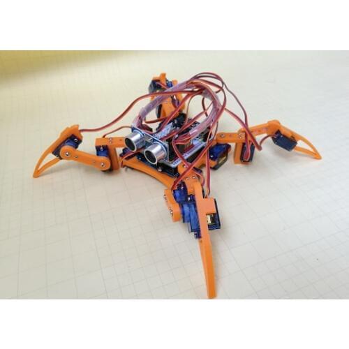12DOF 8DOF 3D Print 4-legged Steering Engine Robot Spider Man with Bluetooth Controller Comptiable Ardui Driving Board DIY Kits