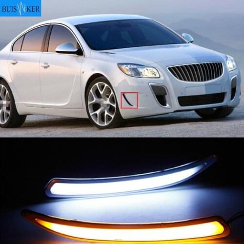 2Pcs Car LED DRL For Buick Regal GS Opel Insignia 2010 2011 2012 2013 2014 2015 Fog Cover Daytime Running Lights
