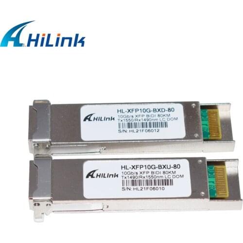 Free shipping! Single Mode 10Gb/s XFP BIDI 80KM 1490nm/1550nm Optical Budget 23 dB Single LC DOM