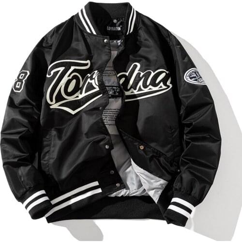 Hip Hop Baseball Jacket Men Women Embroidery Jacket Letter Streetwear Jacket Fashion Vintage Windbreaker Couples Spring Autumn