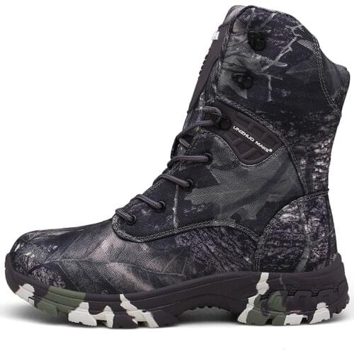 Army Combat Boots Military Boots Men Hiking Shoes Breathable Tactical Combat Desert Training Size 39-47 Non-Slip Trekking Shoes