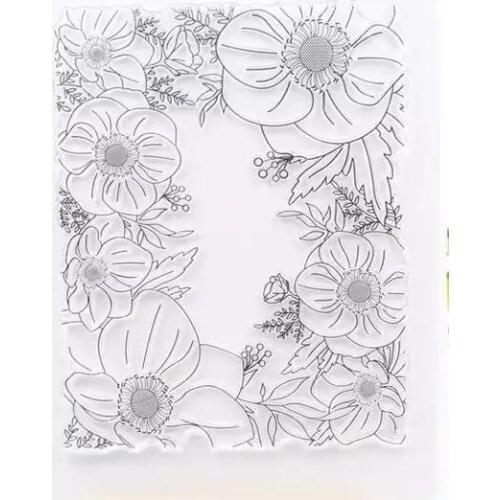 Flower Transparent Clear Silicone Stamp/Seal for DIY scrapbooking/photo album Decorative clear stamp M1183