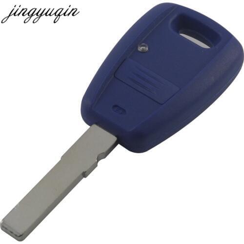 Jingyuqin Blue Remote Key Fob Shell for Fiat Punto Doblo Bravo Replacement Housing Case without logo