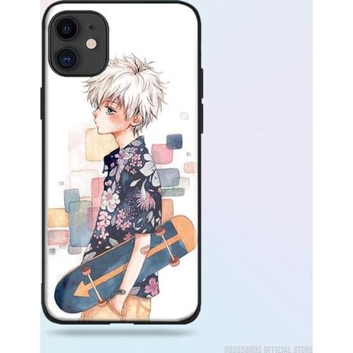 Killua Zoldyck Fashion Anime Soft Silicone Glass for iPhone SE 6 6s 7 8 Plus X XR XS 11 12 Mini Pro Max Phone Case Cover Shell