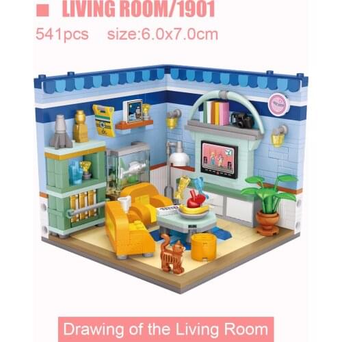 LOZ Mini building Blocks 4 style corner figure Toys for kids bedroom/bathroom Assemblage Educational Model Brinquedos лего1902