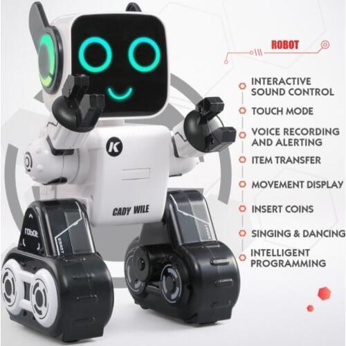 Multifunctional Voice-Activated Intelligent RC Robot 2.4G Dancing Sing Program Wireless Control RC Robot for Kids Birthday Toy